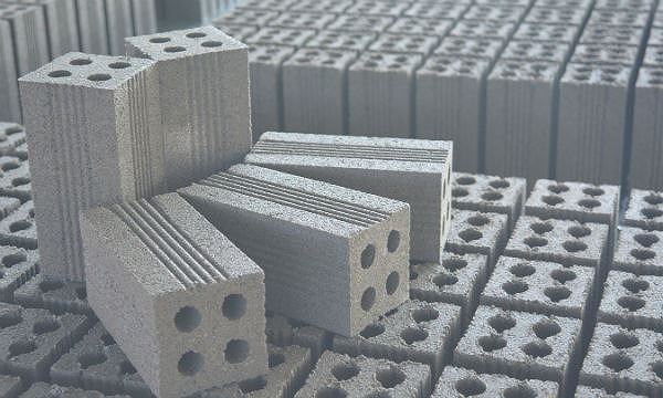 Các khối gạch bê tông trong xây dựng