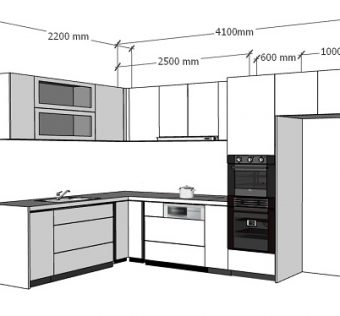 Chi tiết kích thước tủ bếp trên và tủ bếp dưới