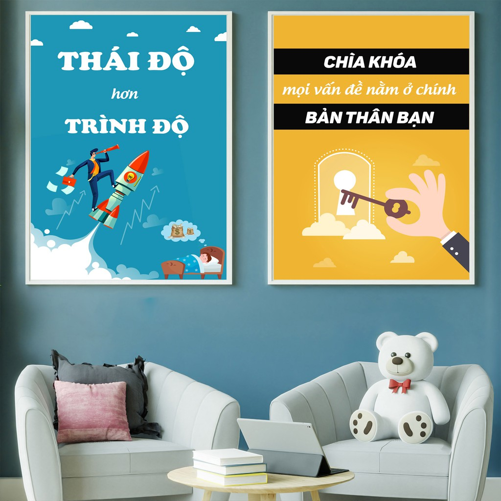 Tranh canvas slogan động lực