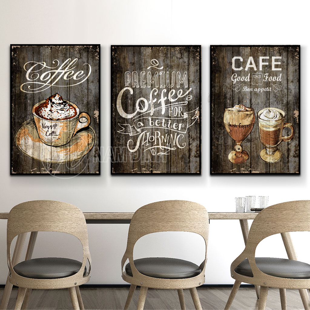 Tranh canvas treo tường quán cafe