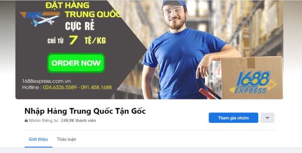 Nhập hàng thông qua Facebook