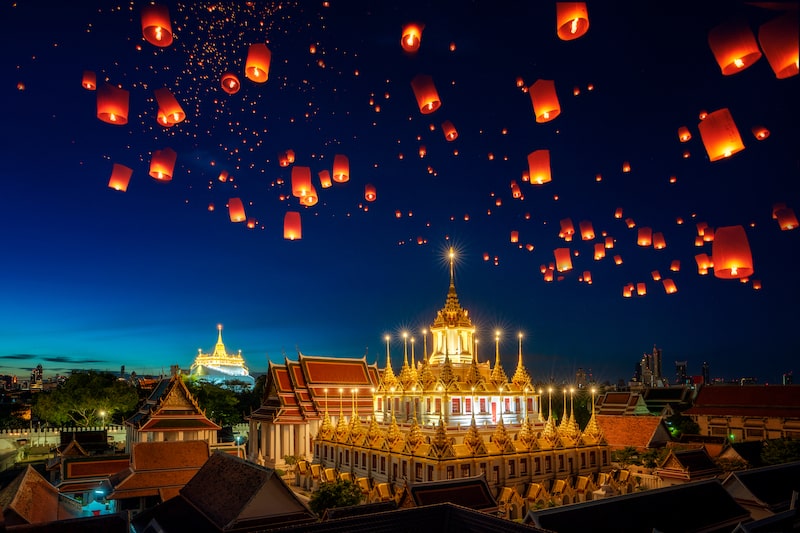  Mùa lễ hội thả lồng đèn tại Thái Lan