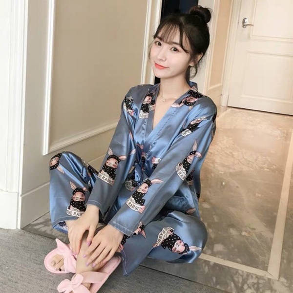 Đồ bộ pijama lụa dài tay tại Bắc Ninh