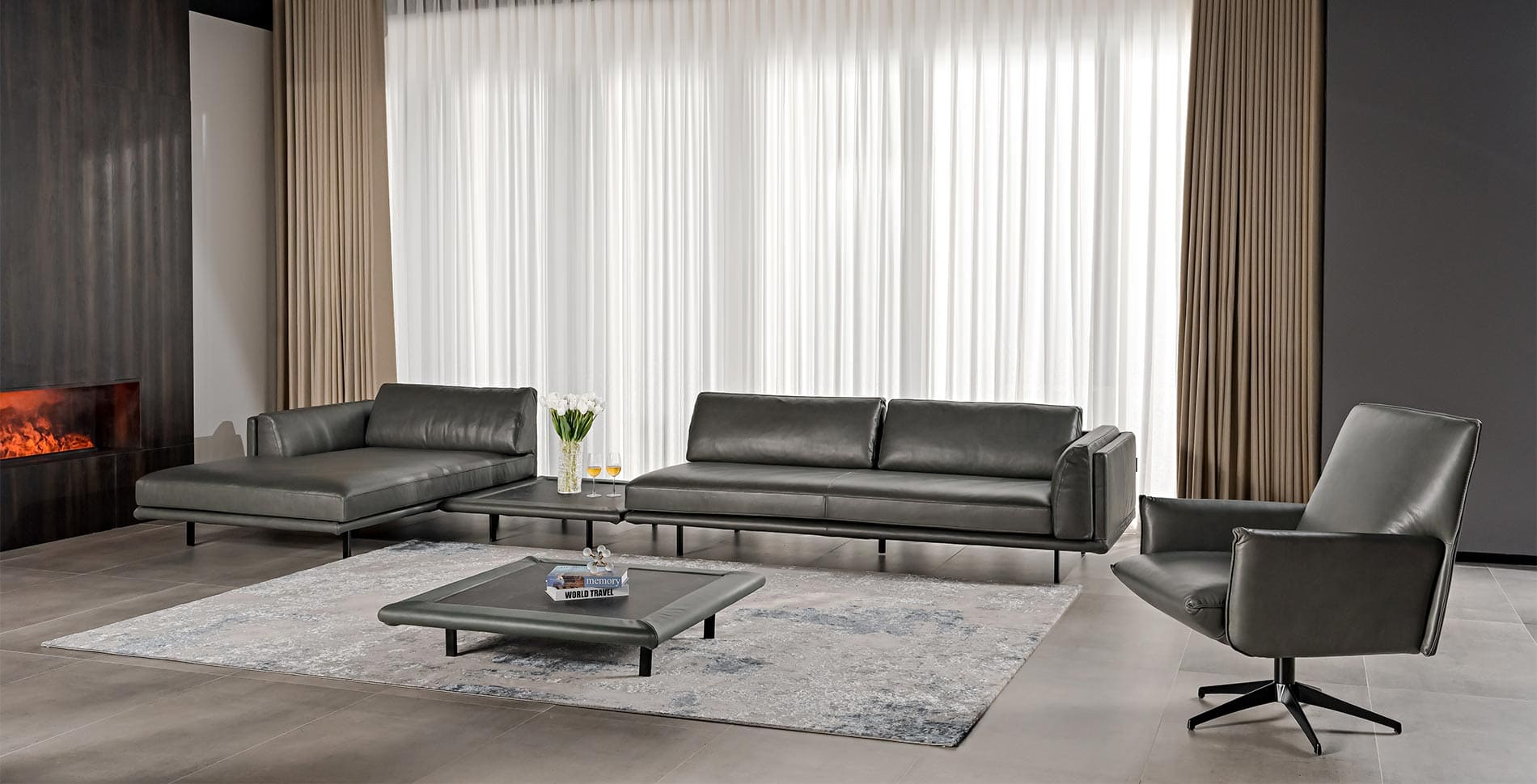 Sofa giường da thật Dorian