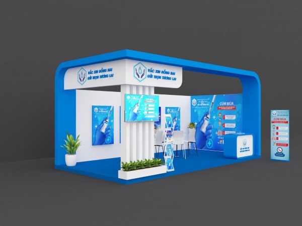 Cách trang trí gian hàng hội chợ đẹp là tận dụng chính sản phẩm tạo không gian trưng bày sinh động