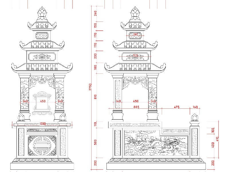 Thiết kế lăng mộ dựa theo phong thủy
