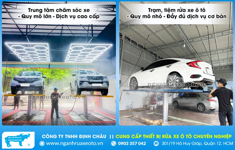 cấu tạo cầu nâng rửa xe ô tô