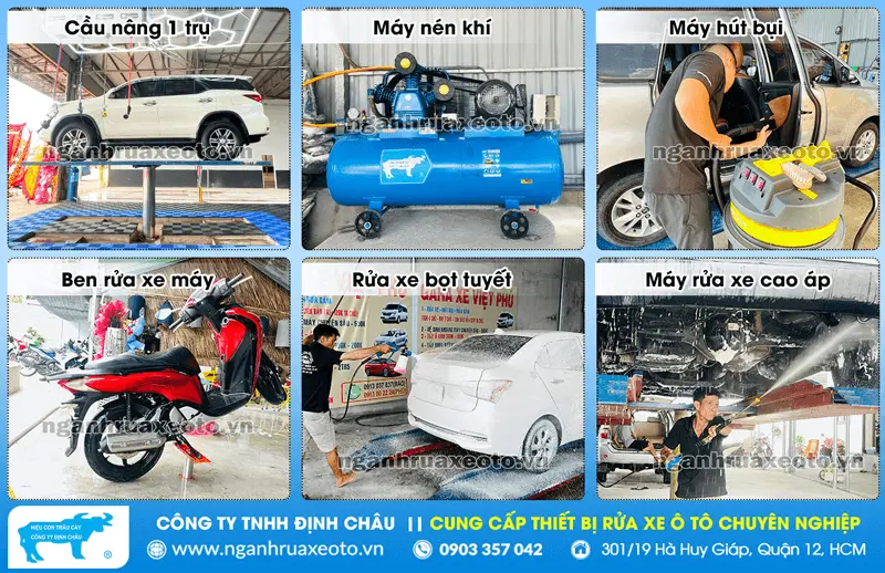 mặt bằng mở tiệm rửa xe máy