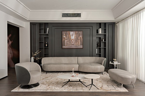 Sofa giường vải nhung phong cách Bắc Âu hiện đại