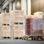  Hàng hóa được quấn màng chít chặt trên pallet, đảm bảo ổn định trong vận chuyển