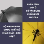 Ô dù chống sét an toàn, thiết kế thông minh