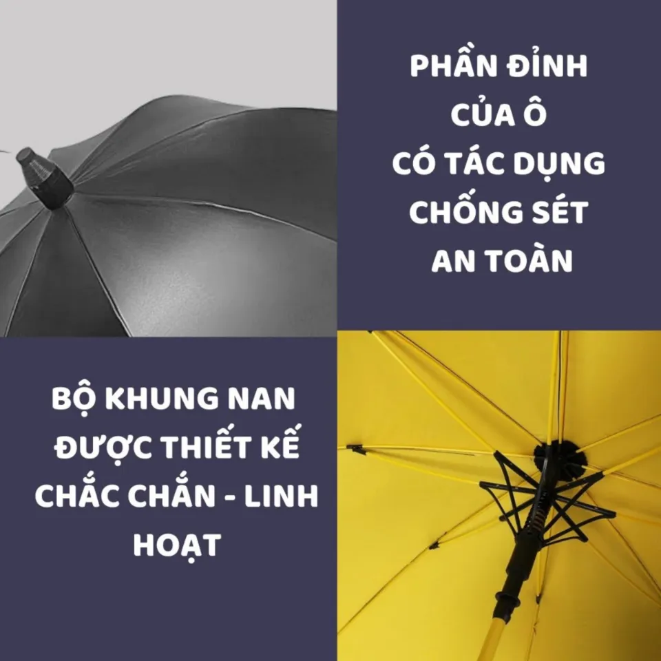 Ô dù chống sét an toàn, thiết kế thông minh