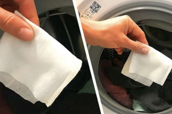 Kết hợp giấy thơm trong quá trình giặt sấy
