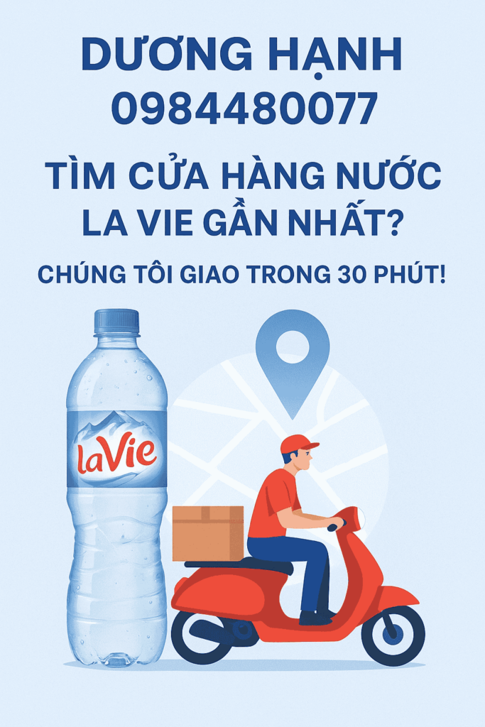 Dịch vụ đặt nước khoáng Lavie nhanh chóng, tiện lợi, đảm bảo nước tinh khiết và uy tín