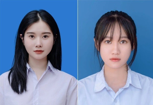 Ảnh visa nền màu xanh nhạt