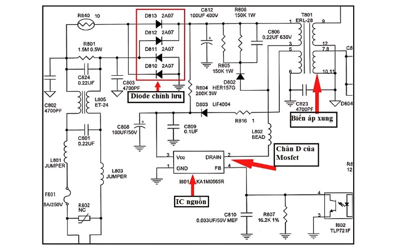 Nguyên nhân và cách khắc phục nguồn xung điện áp ra thấp