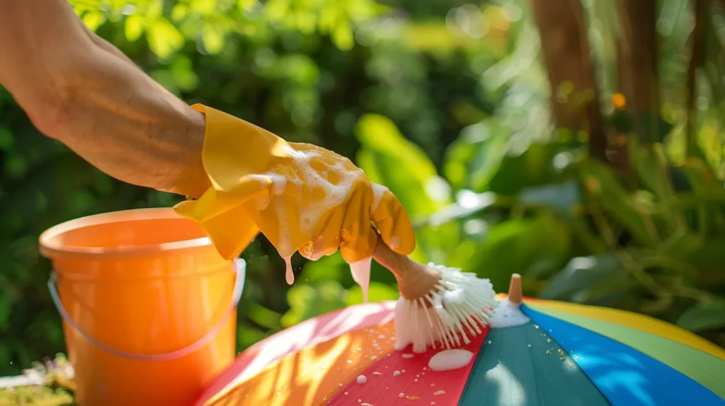 Gấp dù khi còn ẩm dễ gây mốc, phơi kín hoặc gần nhiệt làm hỏng khung