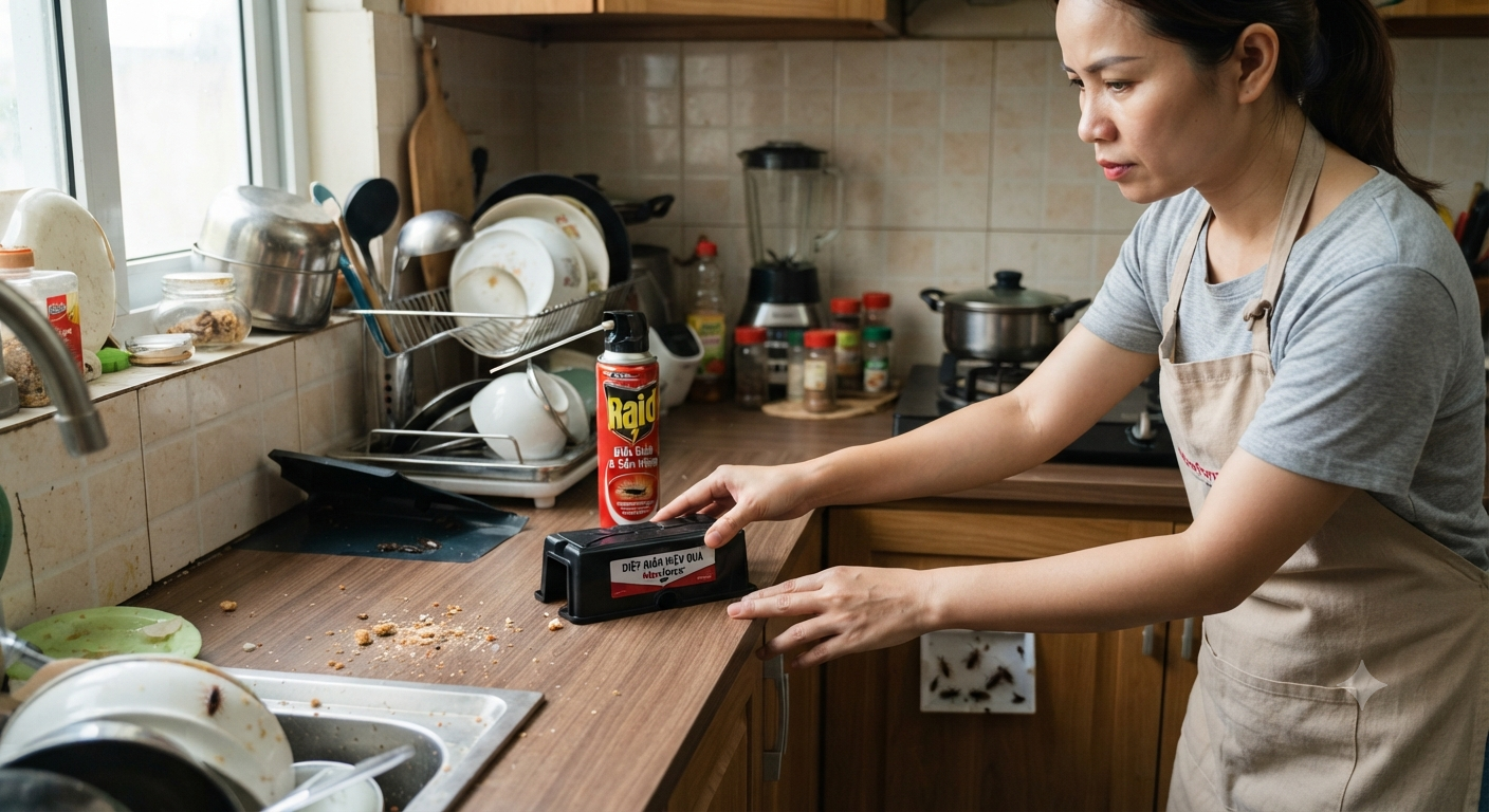 Cách diệt gián trong bếp hiệu quả