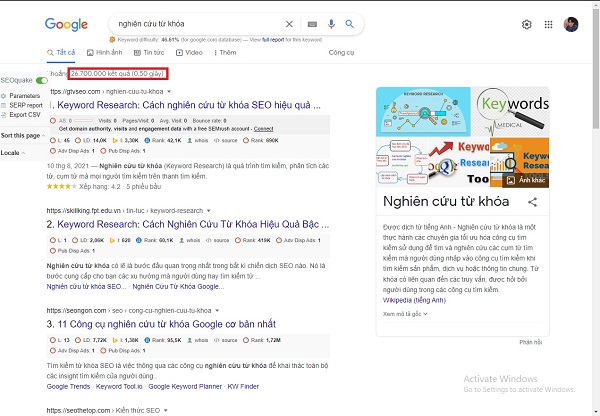 Dịch vụ nghiên cứu từ khóa chuẩn chiến lược SEO