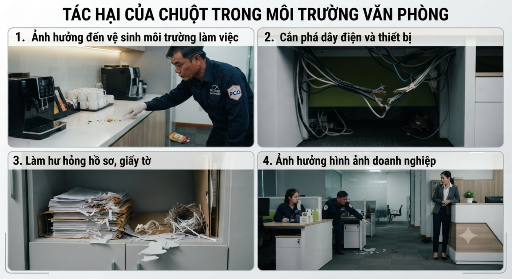 Chuột văn phòng gây ra những ảnh hưởng gì