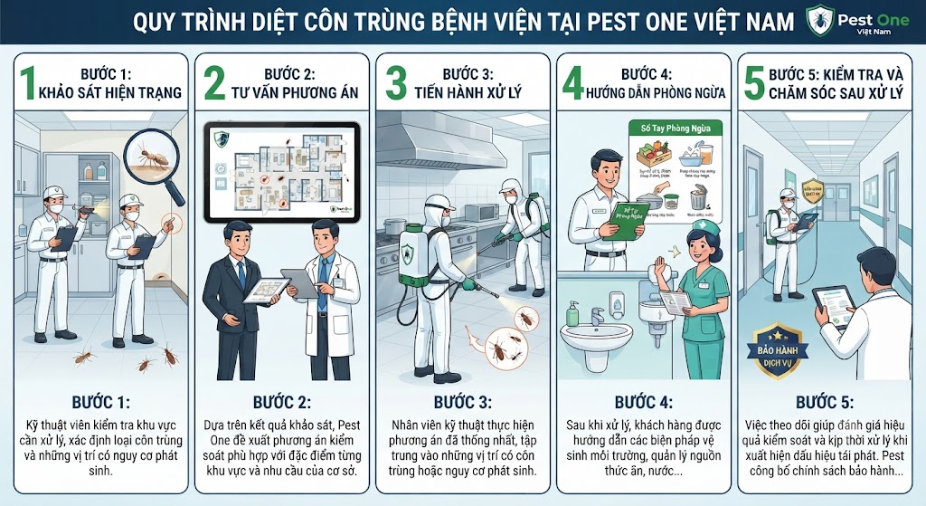 Quy trình diệt côn trùng tại Pest One