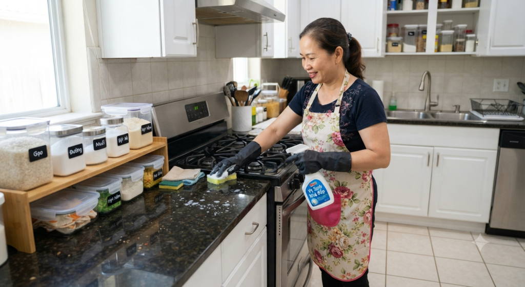 Vệ sinh và loại bỏ nguồn thức ăn