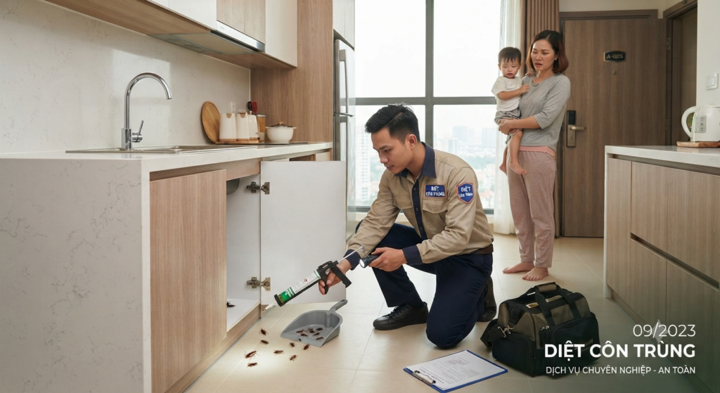 Dịch vụ diệt gián tại nhà có phù hợp với chung cư?
