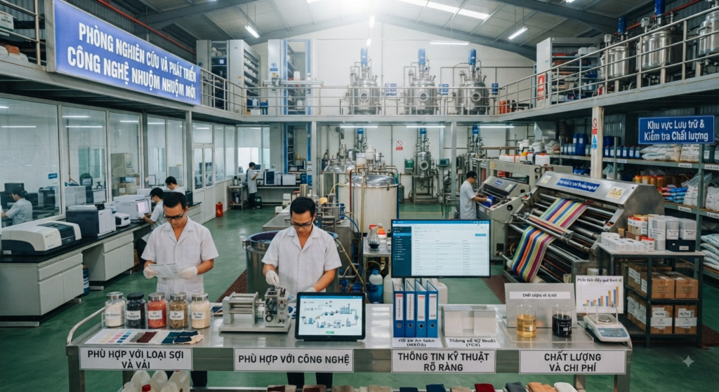 Tiêu chí lựa chọn hóa chất ngành dệt nhuộm