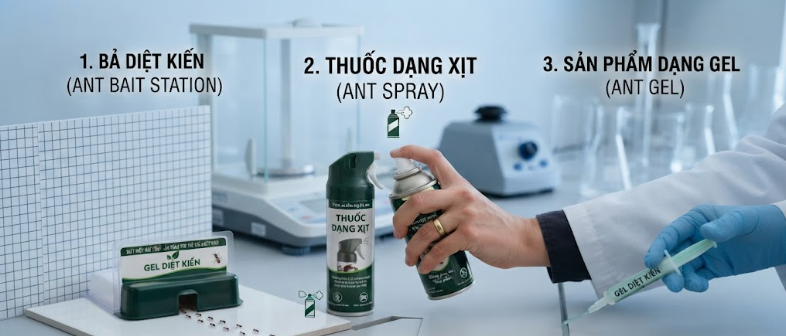 Các loại thuốc diệt kiến phổ biến hiện nay