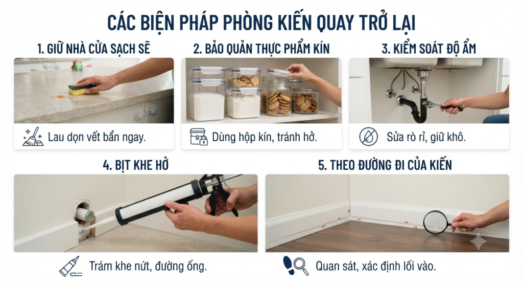Biện pháp phòng kiến quay trở lại
