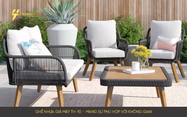 Mẫu ghế giả mây dành cho quán cafe và nhà hàng