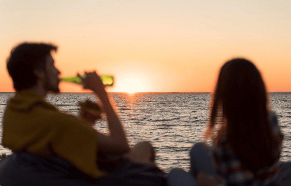 Sunset and private moments on the sundeck